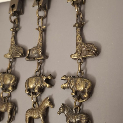 Tablecloth weights set of 4 Roots of Creation new, African wildlife