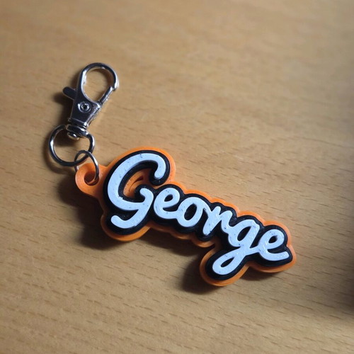 George keychain new multicolor orange