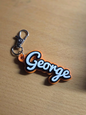 George keychain new multicolor orange