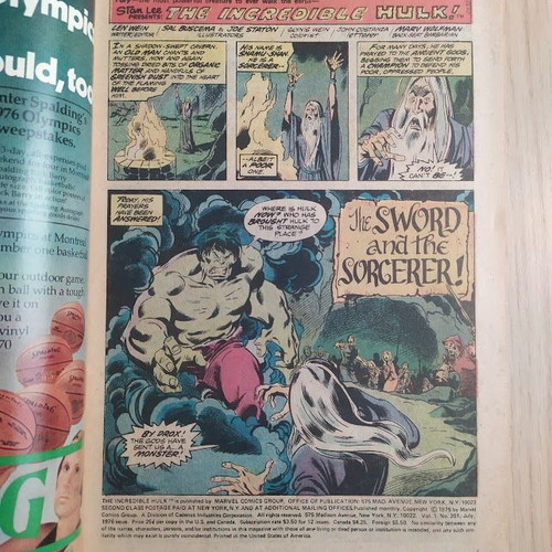 The Incredible Hulk #201 comic like new, 1976