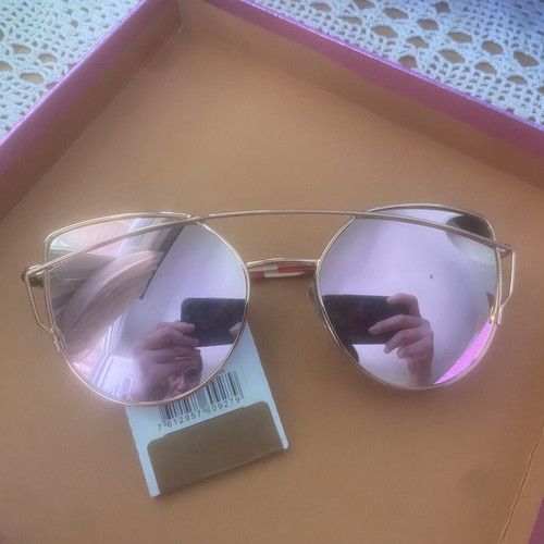 Women's sunglasses new, pink gold color