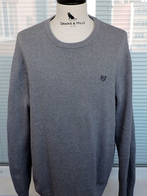 Chaps Ralph Lauren Mens Grey Cotton Long Sleeve Jumper XL like new
