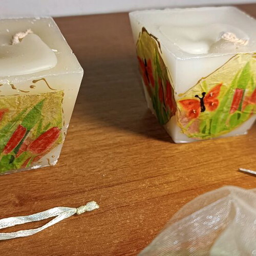 Soaps and handmade candles new, pack