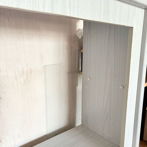 Furniture used gray-blue with glass, length 1.50 m