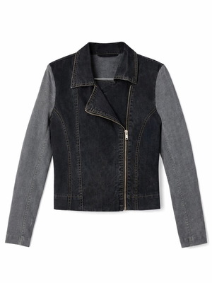 Italian jacket used, stylish design with denim and gray fabric
