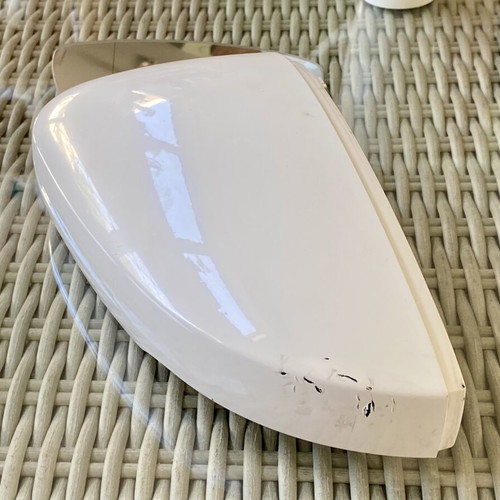 Genuine heated driver side mirror glass and white cover for VW Polo (2009-2017)