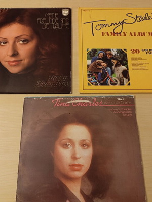 Vinyl record collection used with Vicky Leandros, Tommy Steele, Tina Charles
