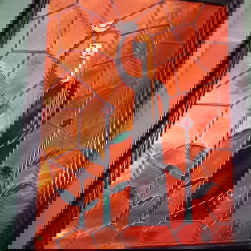 Βιτρό κάδρο μεταχειρισμένο, έργο τέχνης 45x36