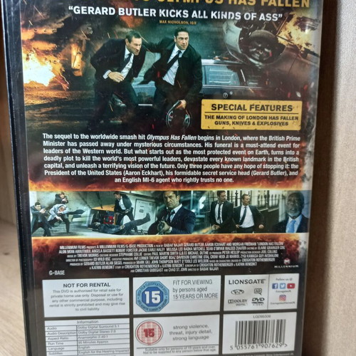 London Has Fallen DVD with English subtitles