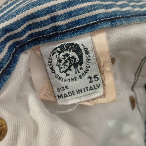 Diesel pants like new, white and blue