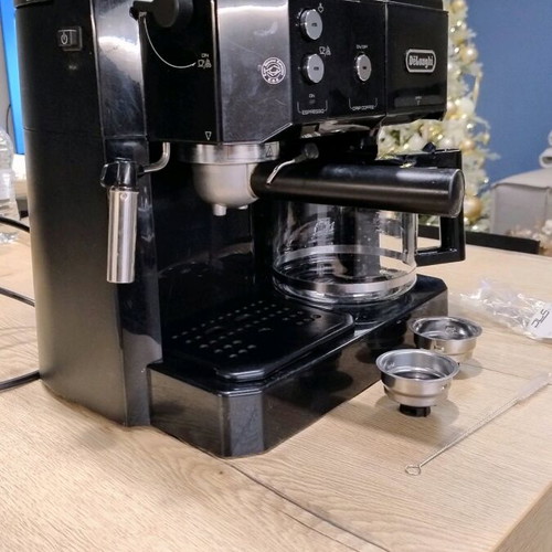 Professional espresso machine with drip coffee maker used