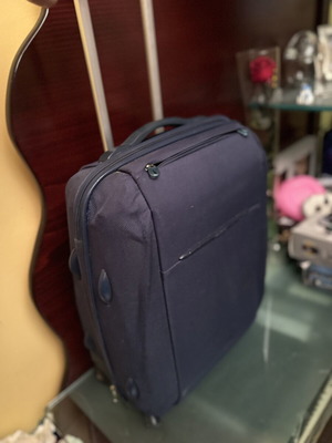 Cabin Suitcase with Wheels like new, dark blue and black
