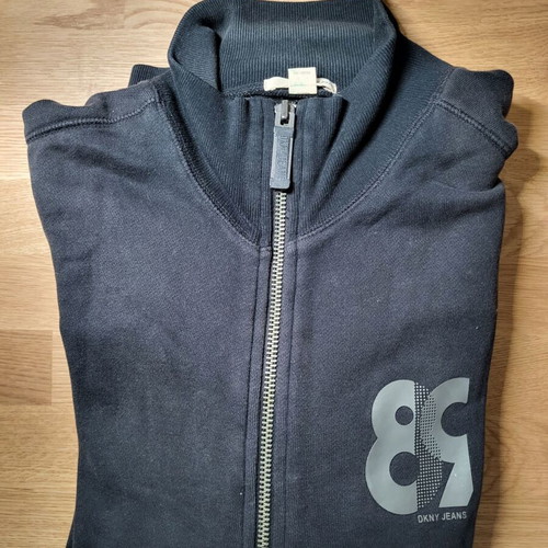 DKNY sweatshirt jacket used, black, size L