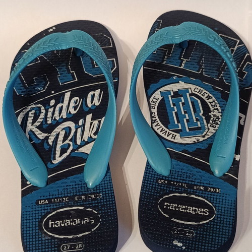 Havaianas children's flip-flops like new, blue, sizes 27-28