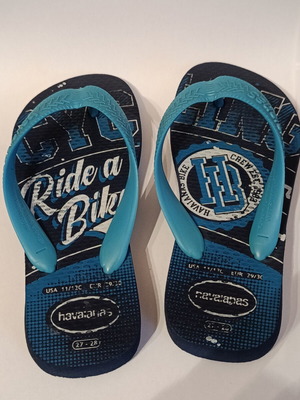 Havaianas children's flip-flops like new, blue, sizes 27-28