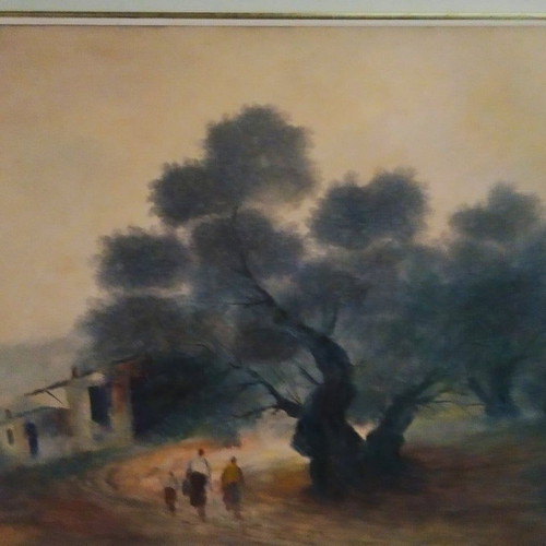 Oil painting by G. Vasilopoulos signed, excellent condition, large frame