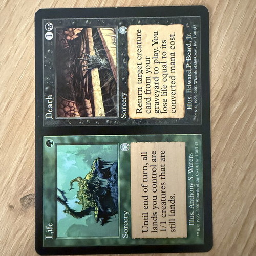 Mtg Life // Death card Apocalypse 2001 single uncommon