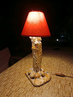 Table lamp handmade, new
