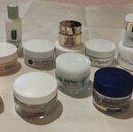 Cosmetic jars used, empty