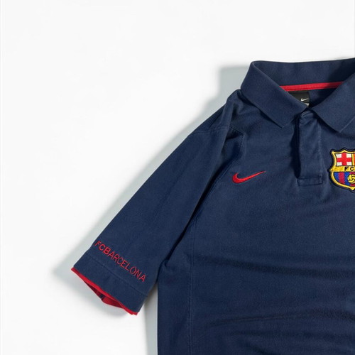 Nike Vintage Y2K FC Barcelona Polo Shirt Pre Match 2006 Navy Men’s like new