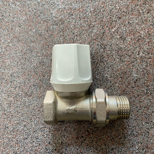 Radiator valve straight 1/2 inch new