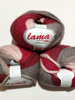 Lama Barcelona multicolor knitting yarn set of 3 new