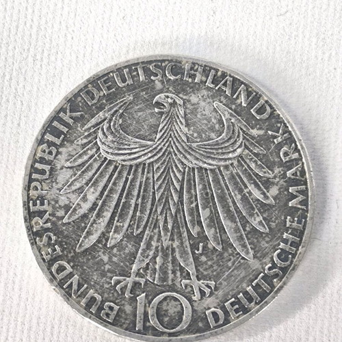 10 Marks silver 1972 j Olympic Germany used