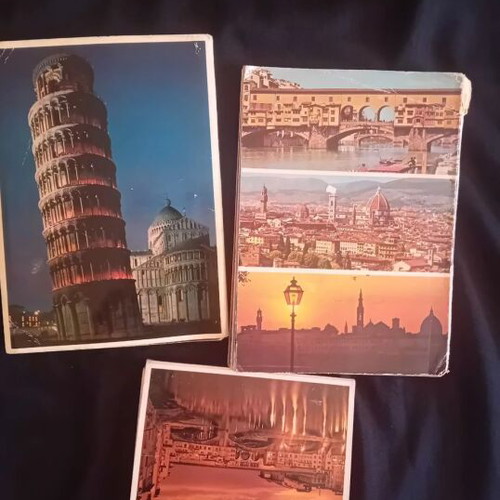 Vintage Italian Leporello Postcards used, pack of 3