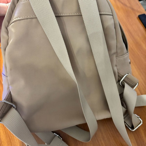 Zara beige backpack used for walking