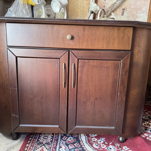 Wooden buffet console semi-circular design like new