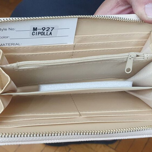 Cipolla beige checkered rectangular wallet