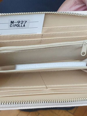 Cipolla beige checkered rectangular wallet