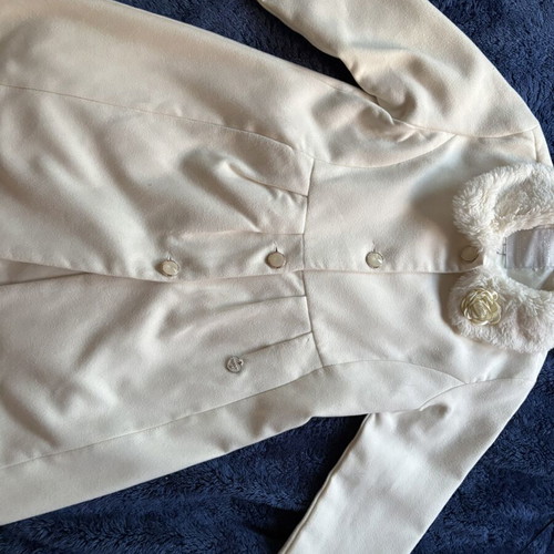 Ebita Collection Girls' Coat Ivory Size 10 Like New
