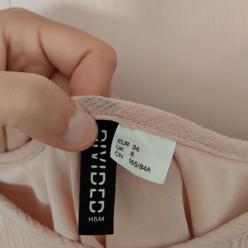 H&M pink romantic dress used, size 36 s/m