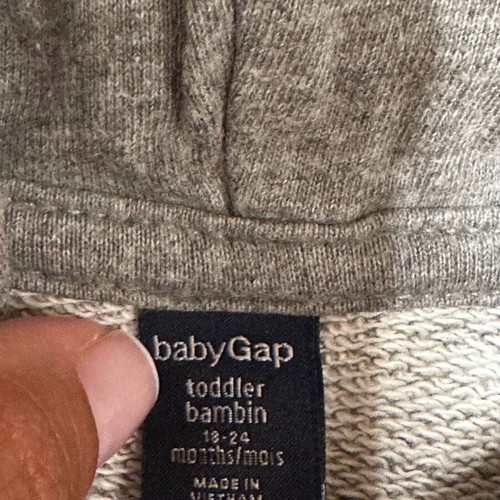 Baby Gap hoodie for 18-24 months unisex in gray color