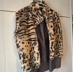Fur jacket like new, size S/M, multicolored