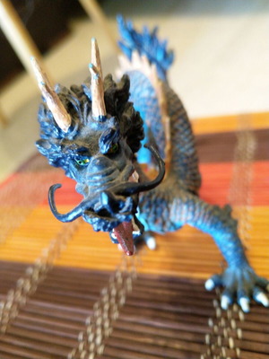 Plastoy Chinese Blue Dragon Figure like new