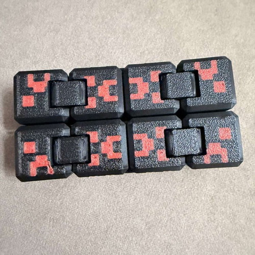 Fidget Cube inspired by Minecraft, 3D printed with PLA material