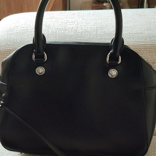 Versus Versace Saffiano Leather Crossbody Bag like new, black