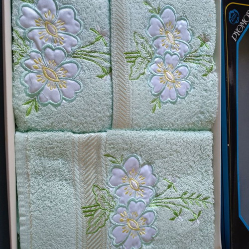 Vintage Rhythm towel set new, 3 pieces, 100% cotton