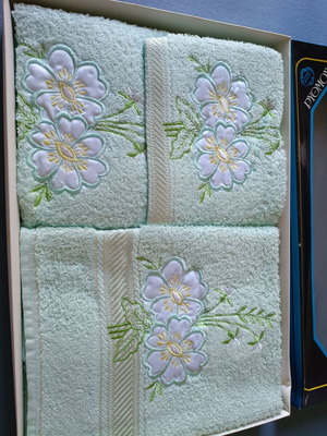 Vintage Rhythm towel set new, 3 pieces, 100% cotton