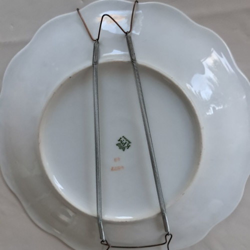 KPM vintage porcelain wall plate with fruit, 21cm