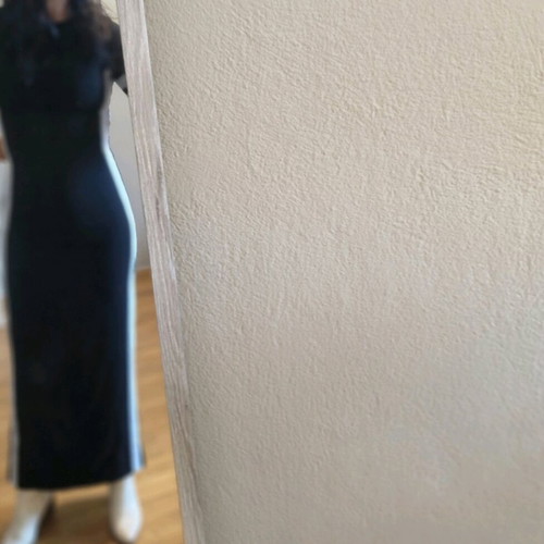 Long fitted dress black with white stripes new