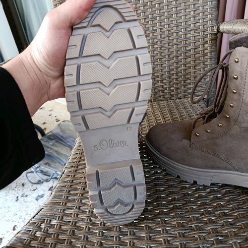 S.Oliver ankle boots new, beige, size 42
