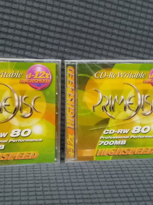 Primedisk CD-RW 80 πακέτο σφραγισμένα με ρωγμή σε μία θήκη