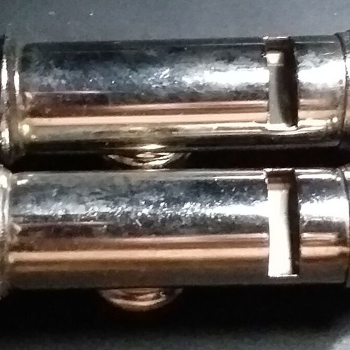 Collectible whistles-compasses used, set of 2, nickel-plated