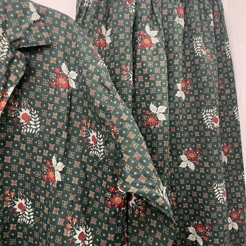 Eros women's pajama like new, green, cotton, breathable fabric