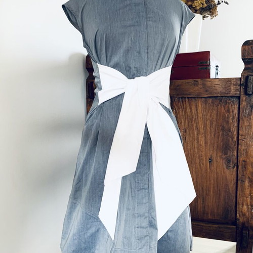 Ioanna Kourbela dress new, gray and blue, size small