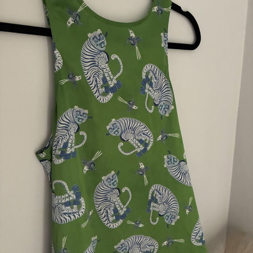 Milkwhite Monkey Dress, green and white
