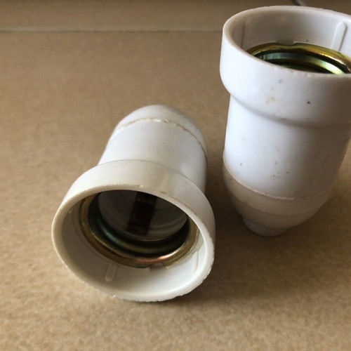 Light bulb sockets used, set of 2